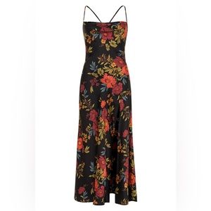 12th Tribe Natalia Black Floral Maxi - S